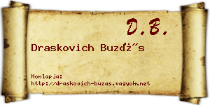 Draskovich Buzás névjegykártya